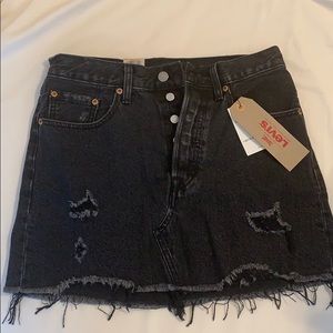 Levi deconstructed black skirt